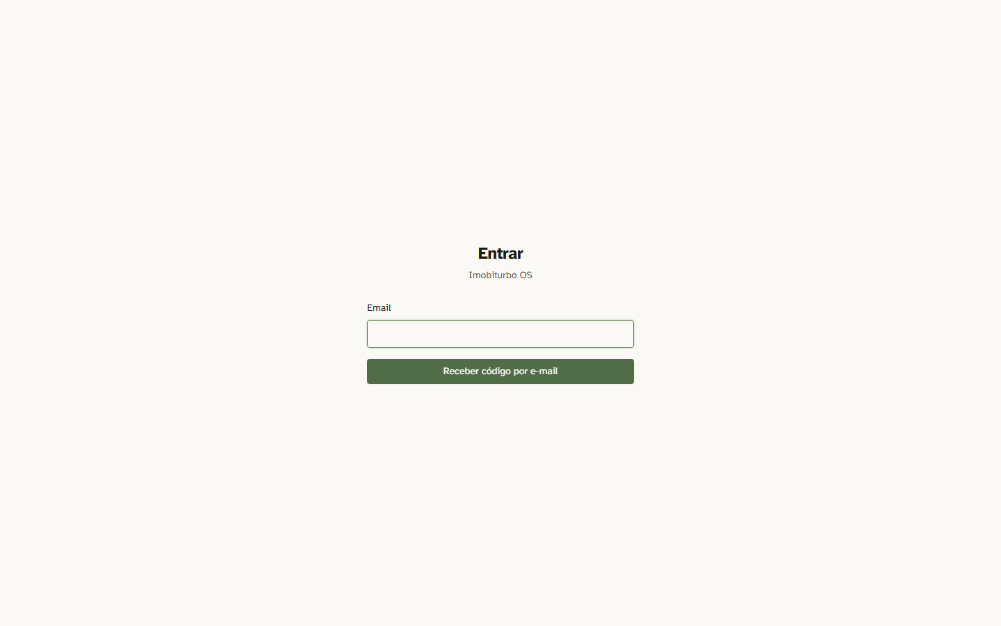 Tela de Login do Imobiturbo.OS